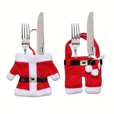 Creative Christmas Table Decor: Non-Woven Knife and Fork Covers