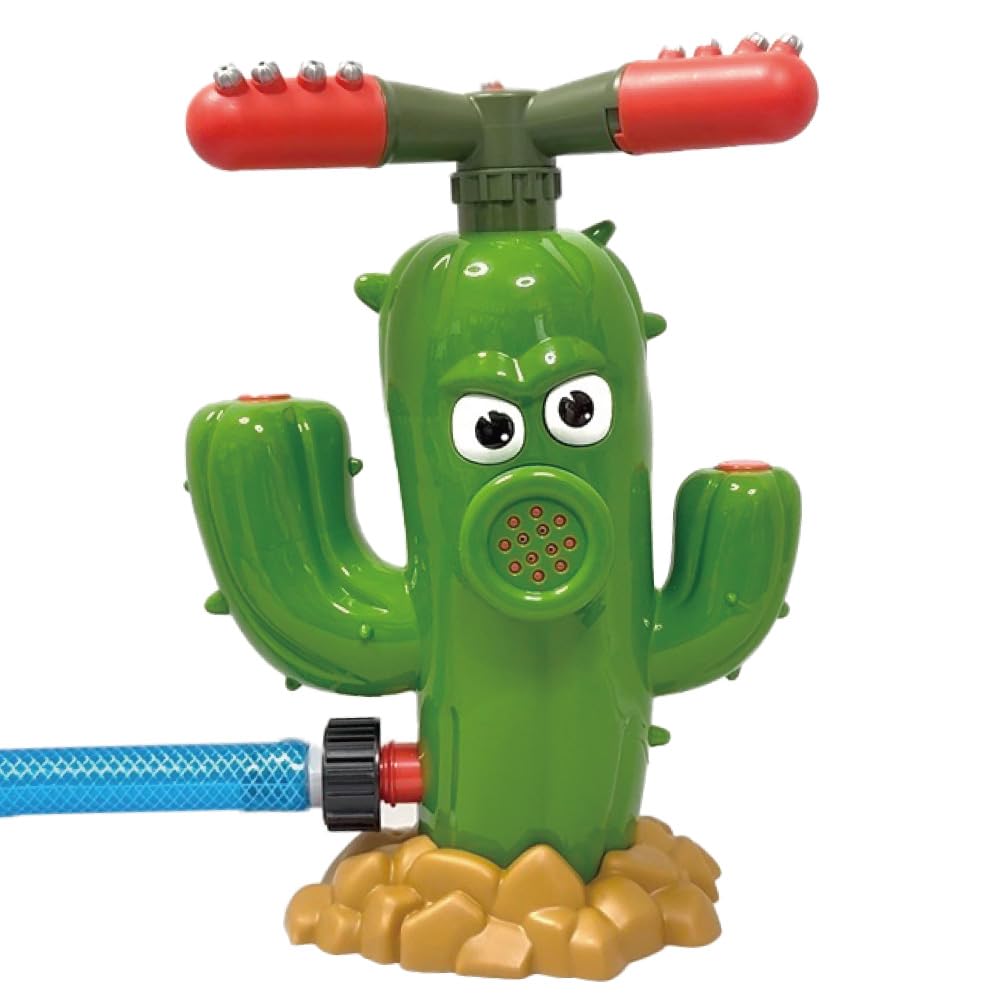 

Водный игровой фонтан Детская игрушка Дождеватель Уличный Кактус Рай Полив Брызги Собака Домашнее животное Купание Сад Бассейн Шланг Полив газона Батарейки не требуются зелёный