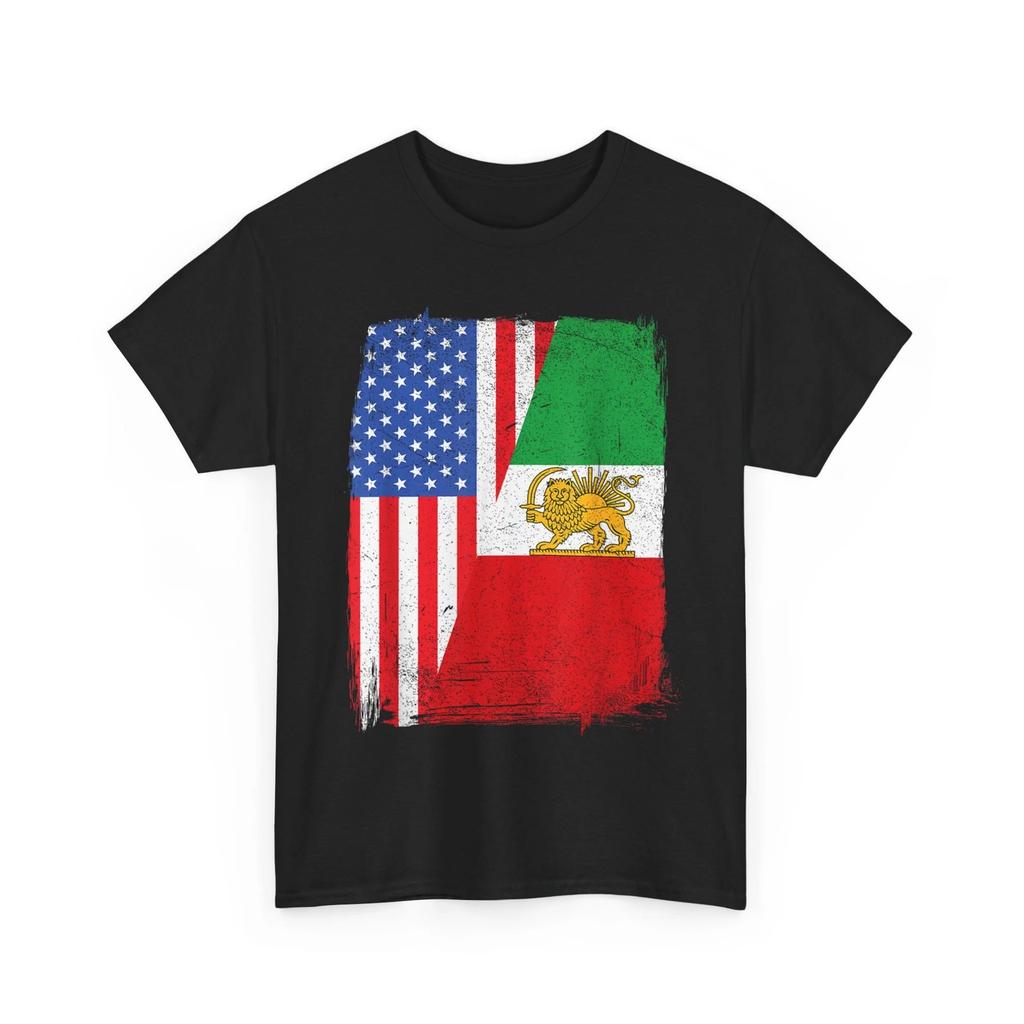 Persian American Flag USA Persia Roots Heritage T-Shirt