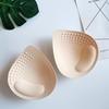 Water Drop Shaped Latex Bra Inserts - Soft Chest Pads for Sports and Yoga Wear