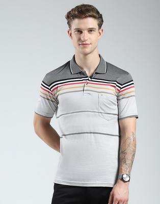 Luxuria Mens Striped Collar Neck Tshirt