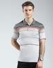 Luxuria Mens Striped Collar Neck Tshirt