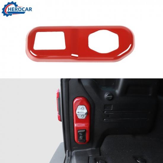 Red Car Rear Trunk Cargo Tailgate Lock Cover Decor Kit for Jeep Wrangler JL 18+