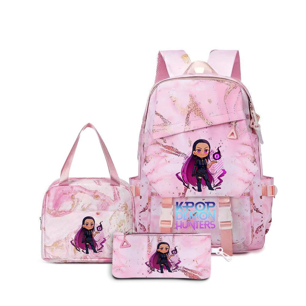 School Season Three-Piece Backpack Wind Academy Style High School Students Schoolbag Lightweight Backpack