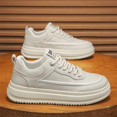 Herren Board Schuhe Herbst Neuer Trend Bequem Abriebfest Plateau Sneaker Mode Schnürung Höhensteigerung Freizeitschuhe