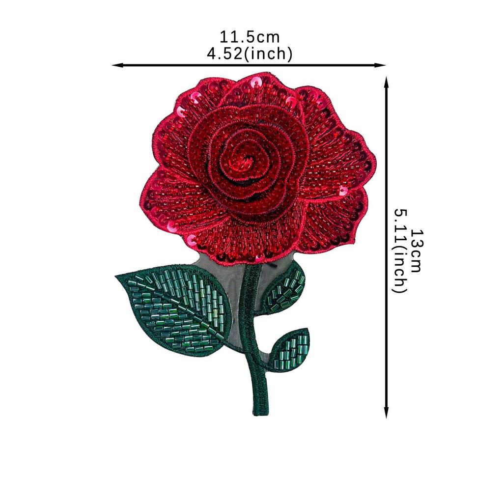 Exquisite Sequined Beads, Embroidered Roses, Decals, Decorative Clothing, Tops, Dresses, Bags, Accessories, Cloth Stickers, Accessories