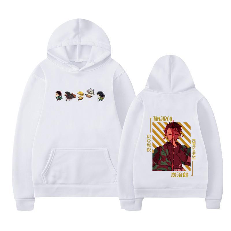 

Тандзиро Простой узор Осень Флисовый пуловер Уличный Американский Модный Бренд Принт Толстовка Худи Свободная Толстовка Одежда 3XL