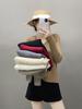 Autumn & Winter European Soft Cashmere U-neck Women's Sweater with Vertical Stripes