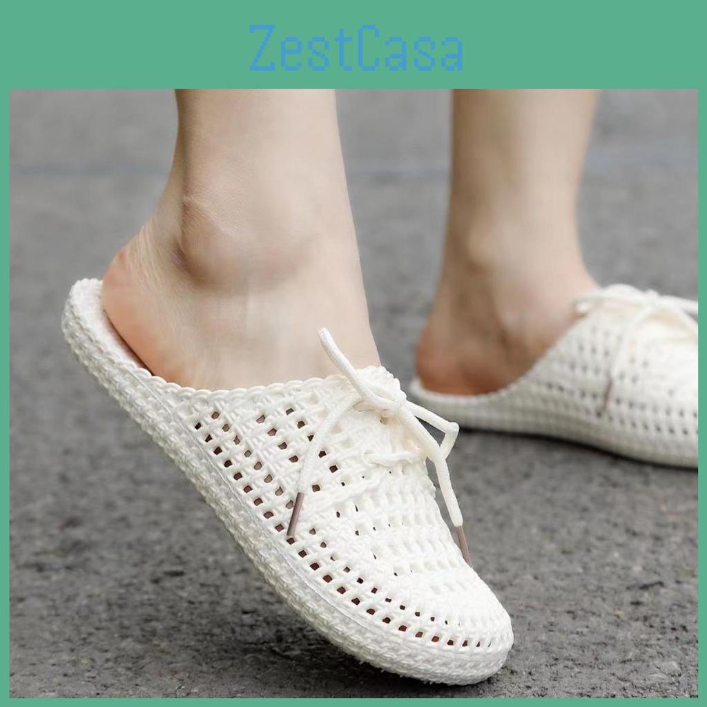 Slippers With Womens Summer Cool Ultra Light Toe Caps And Slip Resistant Outer Wear Comfortable Beach Shoes Perforated Shoes Sweet Slippers