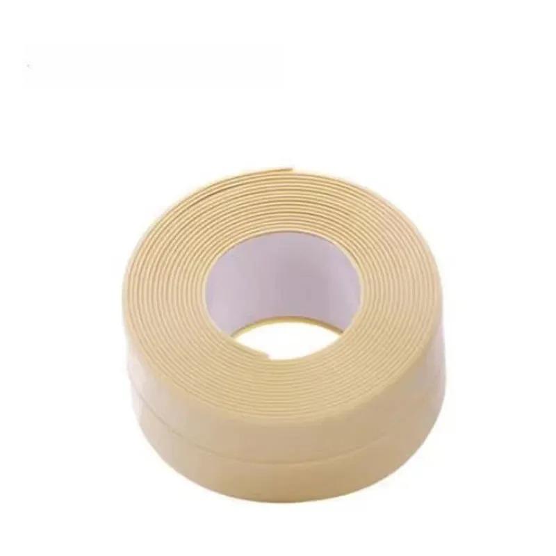3.2m PVC Waterproof Sealing Tape For Bathroom Sink, Shower Bathtub And Toilet - Self Adhesive Wall Sticker