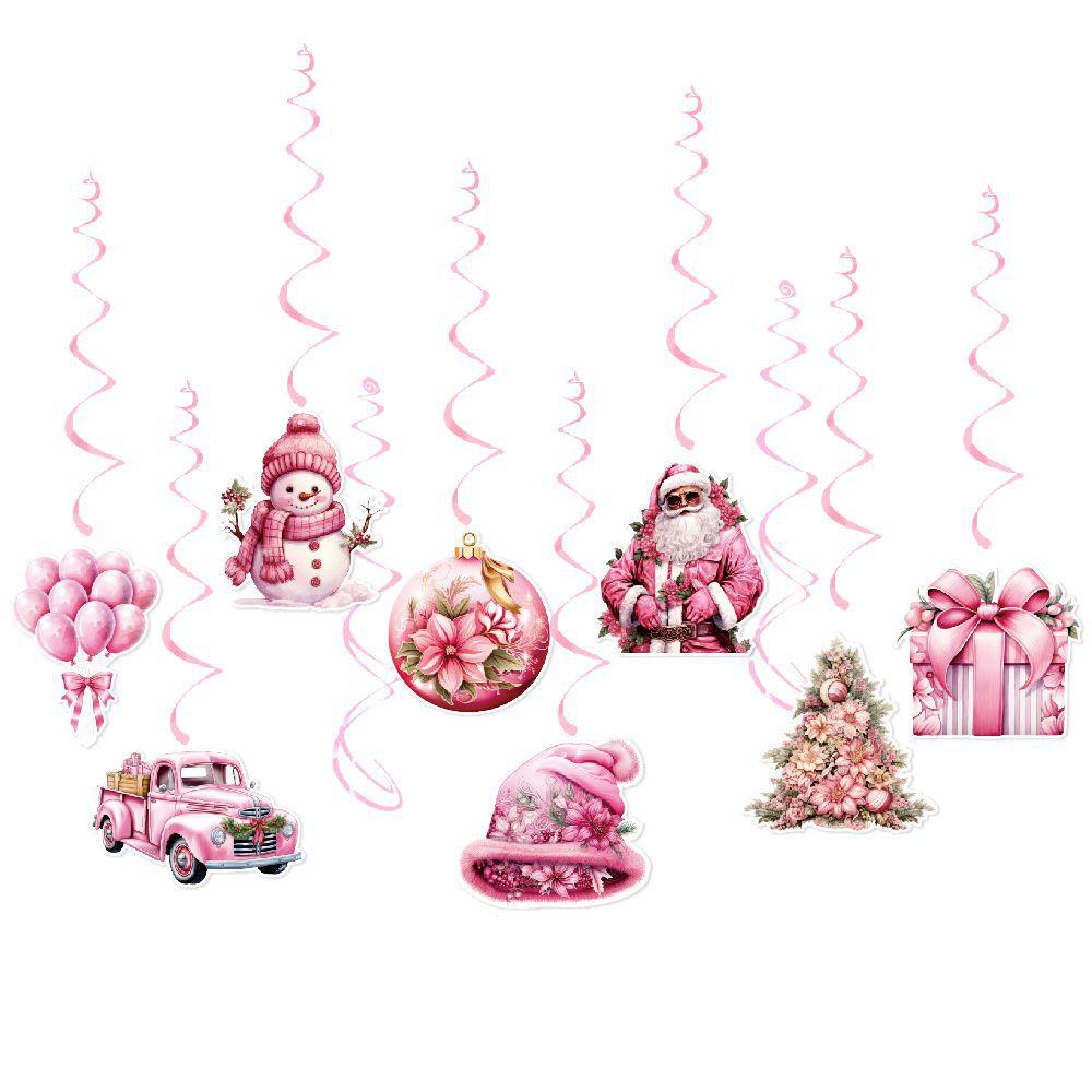 Christmas Door Hanging Pendant Xmas Paper Banner Drop Ornaments Santa Claus Snowman Xmas Cars Merry Christmas Decorations 2023