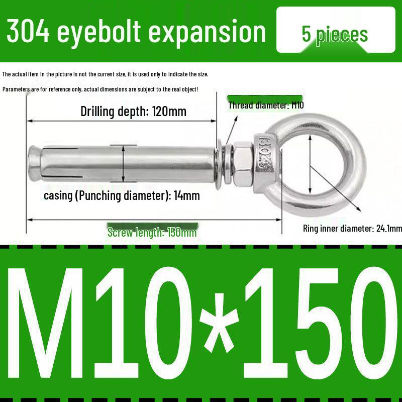 Stainless Steel 304 Eyebolt Expansion Nail with Fixing Loop