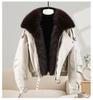 2026 Winter Women's Thick Cotton Jacket with Large Fur Collar, European & American Design