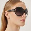 Female Hollow Frame Black Gradient Sun Glasses Cat Eye Sunglasses Shades Women Sunglasses