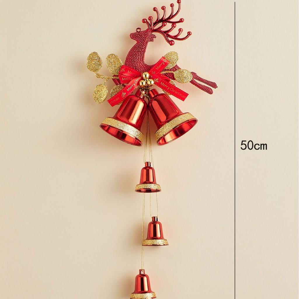 Champagne Gold Christmas Bell Sign Ornament for Tree