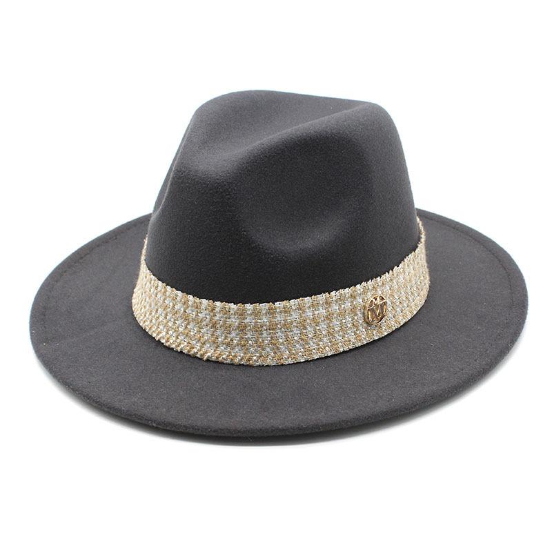 Woolen Hat Top Hat Jazz Hat Bow M Standard Woolen Hat