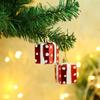 2/4pcs Plastic Christmas Ornaments Small Cartoon Red Pendants For Tree Decor Xmas Hanging Decoration Party Wedding Home Bar Shop