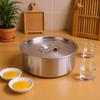 Rustless Steel Metal Bowl Round Deep Bowl Egg Custard Bowl Food Container  Egg Custard Making