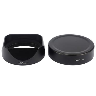 Haoge Lens Hood Metal Square Bayonet for Fujifilm XF35mmF2 R XF23mmF2 R WR XC 35mm F2 Fuji 35mm F2 23mm F2 Lens Hood with Metal Front Replacement for