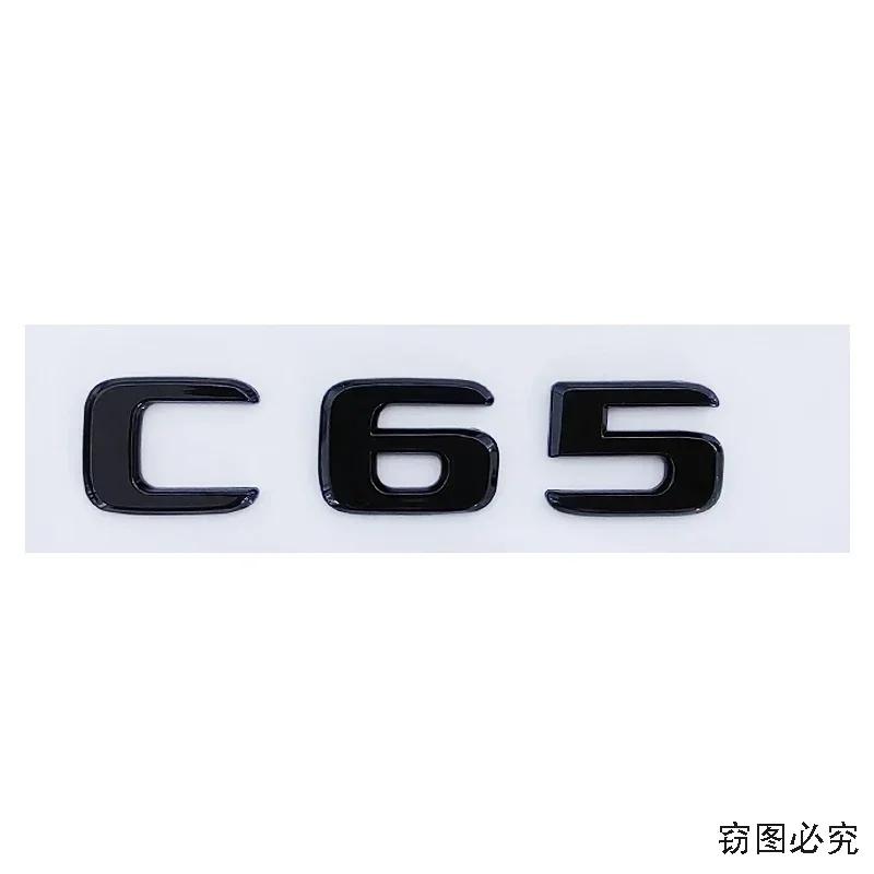 ABS Car Side Sticker Rear Trunk Badge Letters Decal Decoration for Mercedes Benz C43 C65 C63 G65 Exterior Accessories