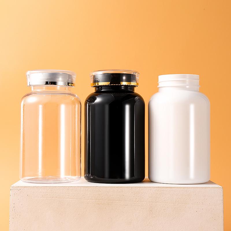 250ml PET Medicine Bottle with Crown Cap for Tablets, Candy, and Powder Storage