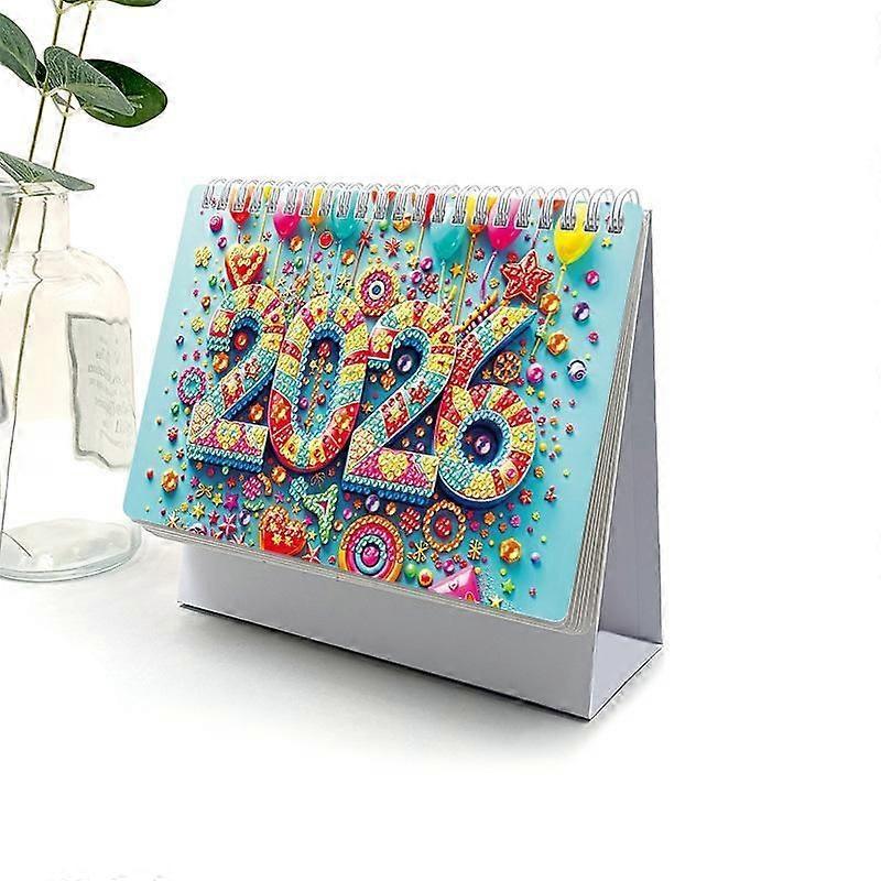DIY Diamond Art Painting 2026 Desk Calendar Ornament, Monthly Planner