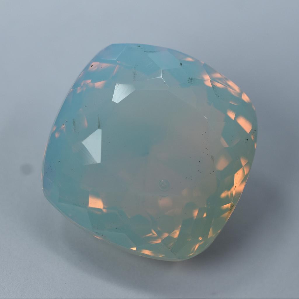 Lab-Created Opal Loose Gemstone Unique Multi-Color 56 ct Cushion Cut October Birthday Birthstone