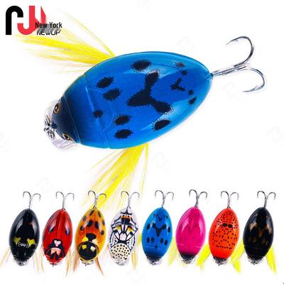 3.8cm 4g Bionic Floating Water Beetle Bait - Hard Lure for Fishing