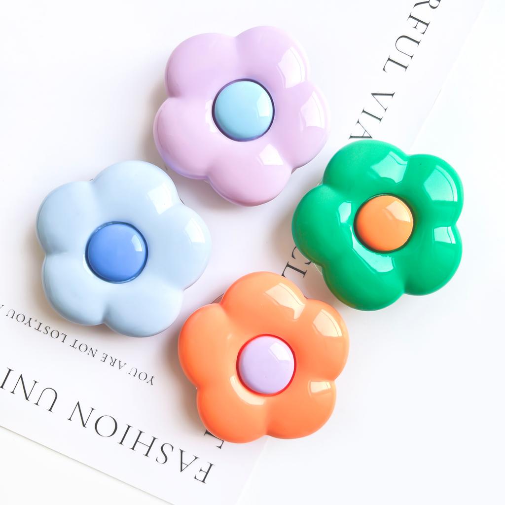 Korean Ins Style Three-dimensional Flower Mobile Phone Holder Desktop Stand Grip Stand Finger Ring Telescopic