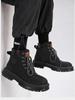 Casual Boots Leather Lace-up Big Head Tooling Boots Work Shoes Autumn Winter Thick Bottom High Top Non Slip Warm