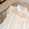Women Blouses Sweet Sleeveless Solid Lace Ruffles Japanese Fashion Students College Girls Comfortable Loose Summer