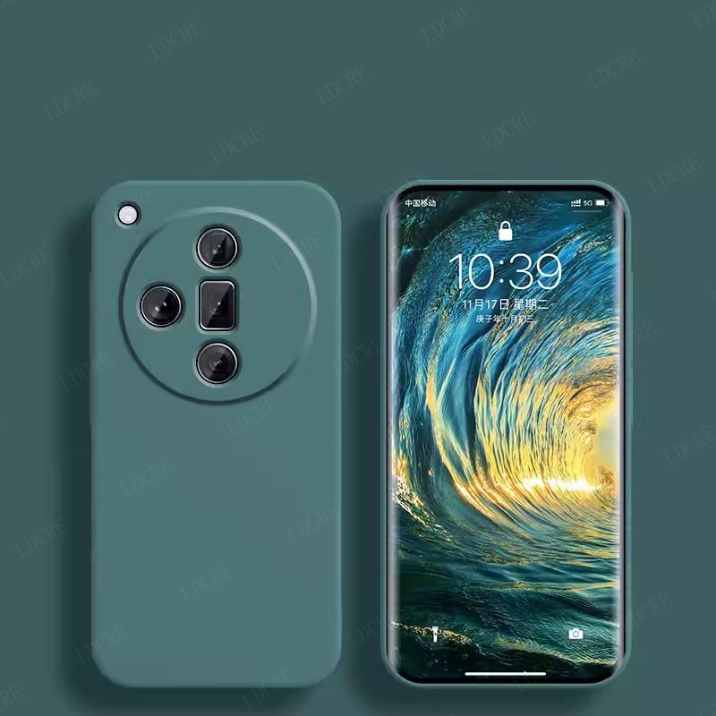 Pro OPPO Find X7 Pouzdro Kryt Pro Find X7 Ultra Capa Tekutý Silikonový Zadní Kryt na Telefon Nárazuvzdorný TPU Měkký Kryt Pro OPPO Find X7 Fundas