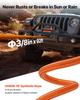 Electric Winch, 5400 kg Load Capacity, 12V DC Truck Winch with 9.5 mm x 28 m Synthetic Rope, Wireless & Wired Remote Control, IP67 Waterproof for