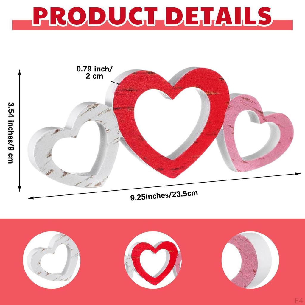Herz Mittelstück für Tischdekoration Valentinstag Ornament Handwerk Sammlerstücke Wohnzimmer