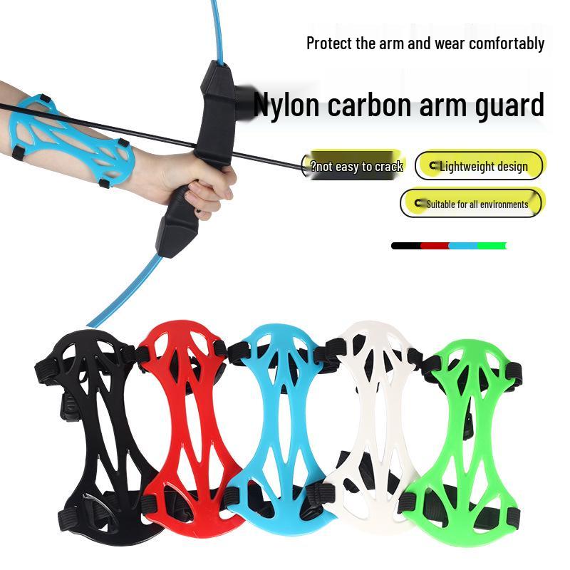 Archery Nylon Carbon Arm Guard: Adjustable, Multi-Color Protective Gear