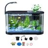 Aquarium Kit Small Gold Fish Tank Starter Kit Desktop Beginner Aquarium Household Fish Bowl for Betta Tortoise Frog Home Decor