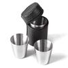 4Pcs Set Outdoor Practical Travel Stainless Steel Cups Mini Set Glasses For Whisky Wine With Case Portable Drinkware 30ml