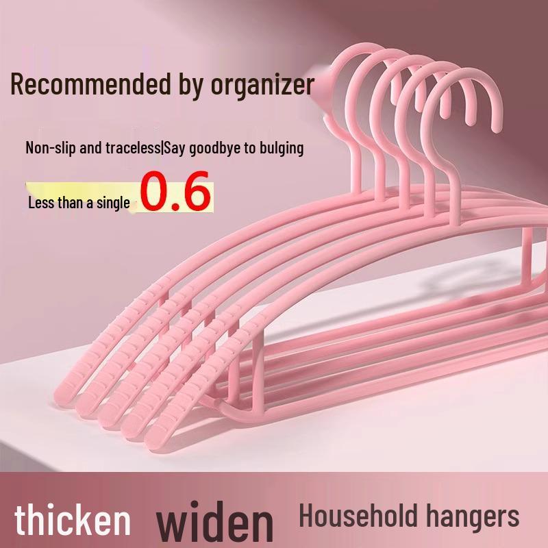 Non-Slip Seamless Shoulder Clothes Hanger: No Bumps, Suitable for Drying and Hanging.