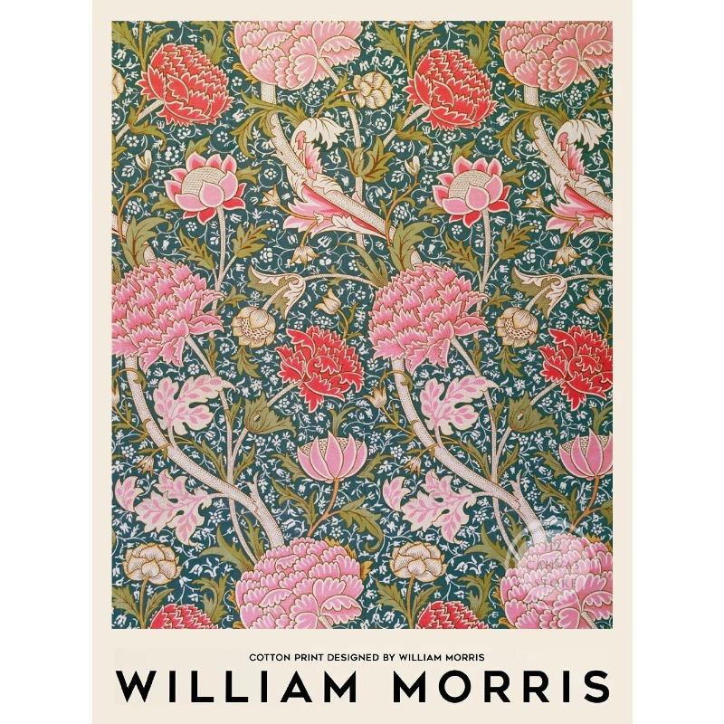 Canvas Painting Wall Art Pictures Abstract William Morris Flower Leaf Bird Vintage Posters and Prints for Living Room Home Decor