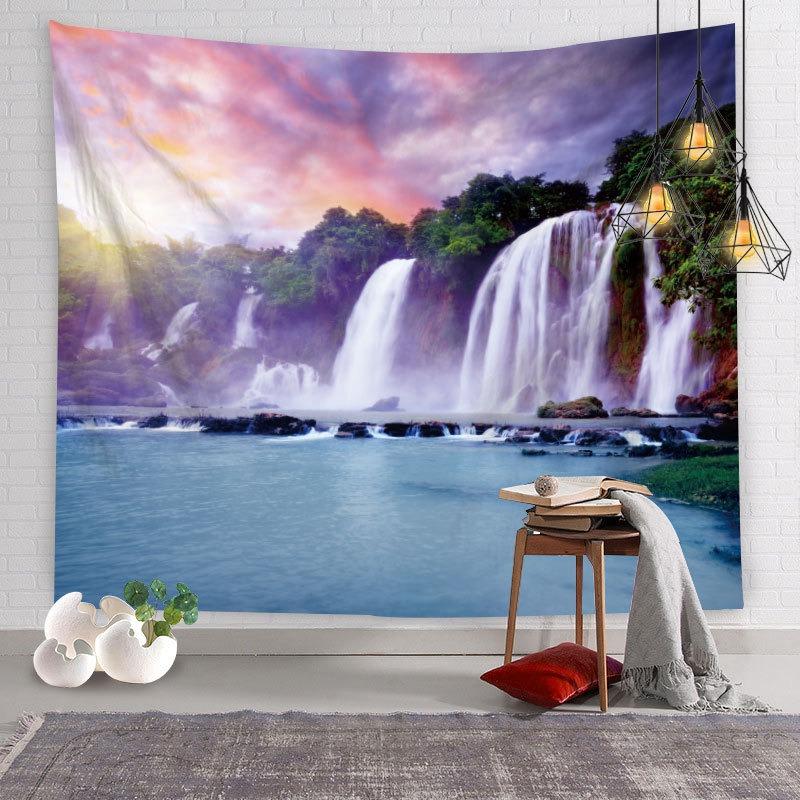 Natural Scenery Waterfall Pattern Tapestry Home Wall Decoration Tapestry Bedroom Living Room Tapestry