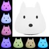 Cute Night Light Dog Animal Silicone Lamp Colorful Gradient Ambient Lighting for Bedroom