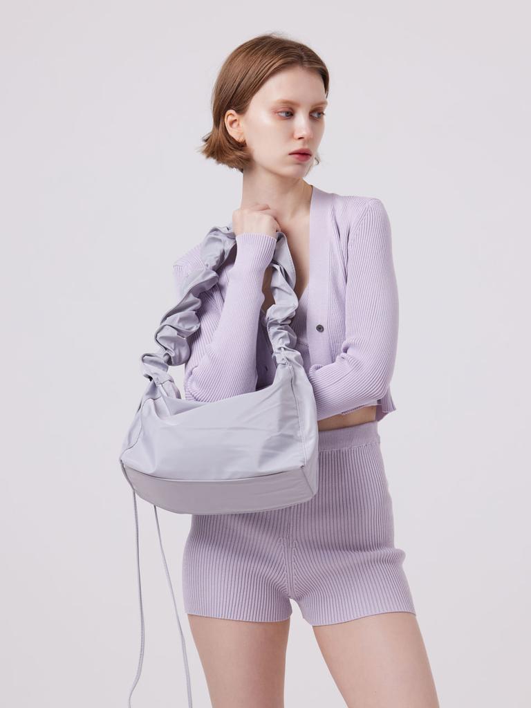 Ayiholic Cashmere Frill Strap Shine Bag