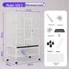 Multi-functional Cast Iron Parrot Cage: Durable Metal Bird Cage for Flock