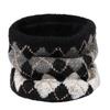 New Winter Fashion Jacquard Knitted Neck Cover Men's and Women's Velvet Double-layer Warm Cover Head Cold-proof Wool Scarf