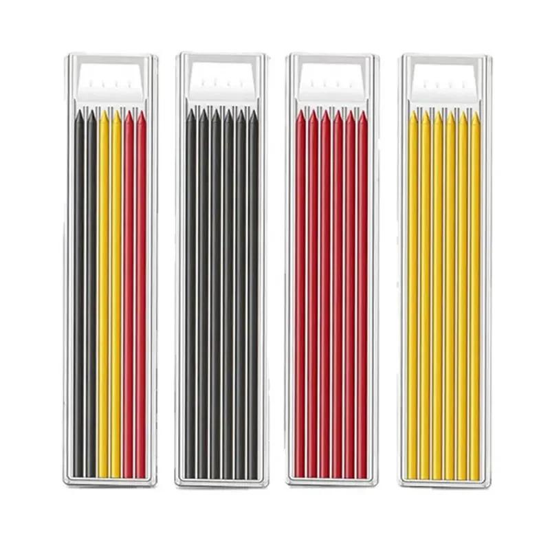 28mm Solid Carpentry Mechanical Pencil with Sharpener for Woodworking Construction Long End Carpentry Pencil Stationery