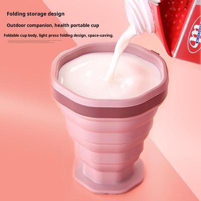 Silicone Folding Coffee Cup Portable Outdoor Folding Water Cup Travel Carrying Cup With Lid Mouthwash Cup For Camping And Hiking