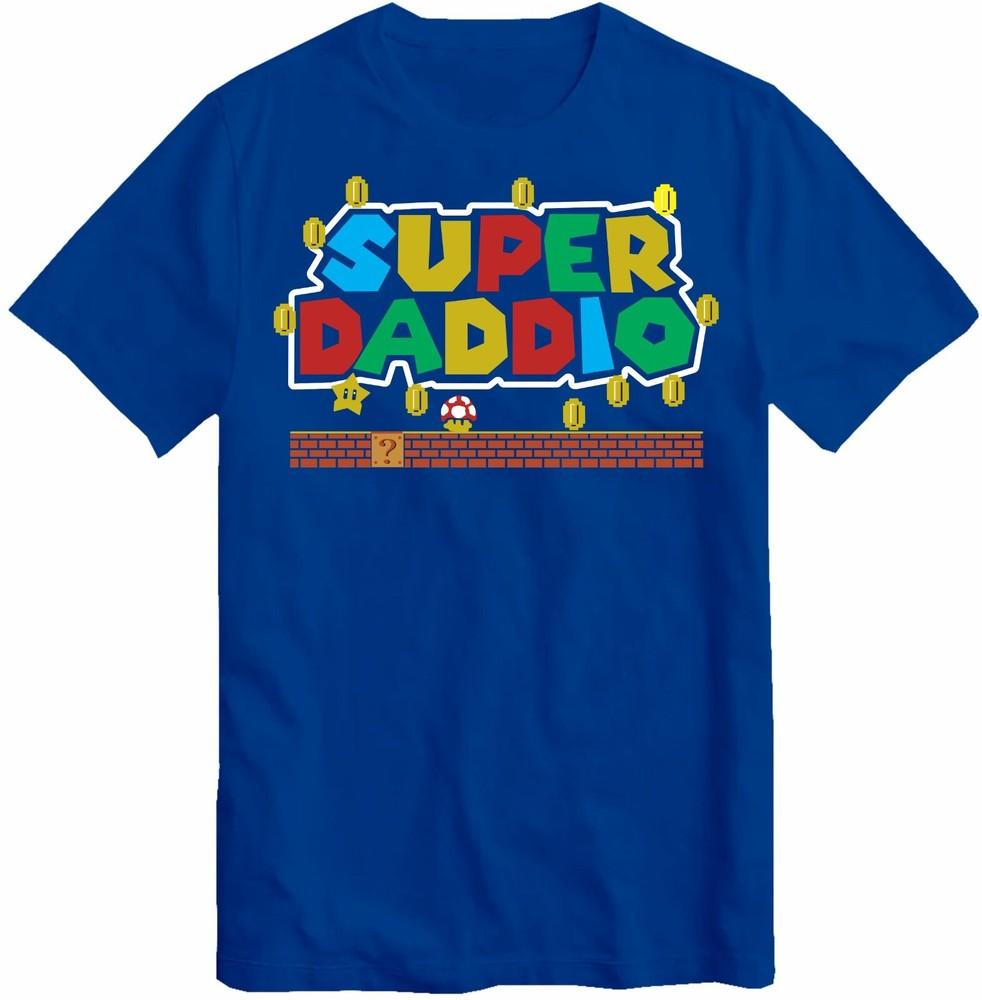 

SUPER DADDIO Gamer Dad Gift Christmas Gift Father Dad T Shirt Novelty T-Shirt To 4XL