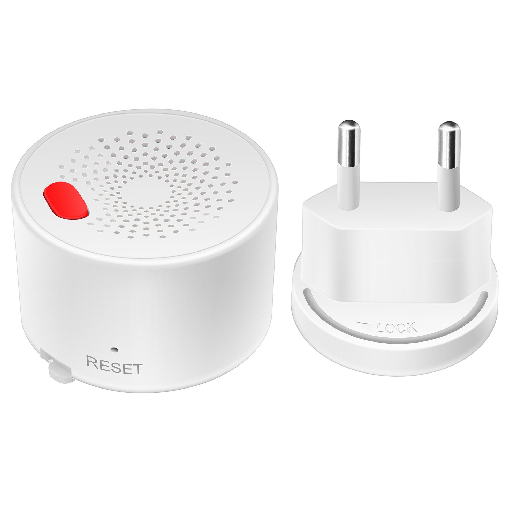 

Датчик утечки газа WiFi Tuya Сигнализация природного газа Вставляемый детектор взрывоопасного газа для дома EU Plug