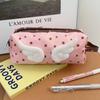 New Angel Stars Pen Bag Large Capacity with Handle Stationery Bag Cartoon Gift Cosmetic Bag Students Supplies