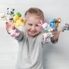 10Pcs Finger Puppets with Small Animal Figures Plush Toy Set, Children's Party, Christening, Shower Etc. Plush Toy, Hand Puppets with Plush Animals
